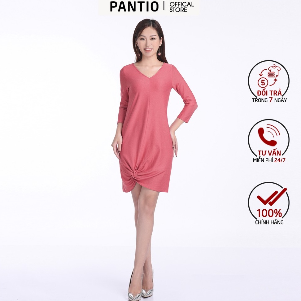 Đầm công sở dài tay cổ tim chân váy chun FDD5020 - PANTIO