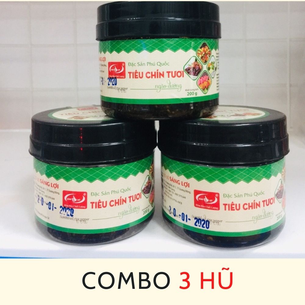 Tiêu Ngào Đường Sáng Lợi Đặc Sản Phú Quốc - COMBO 3 Hũ