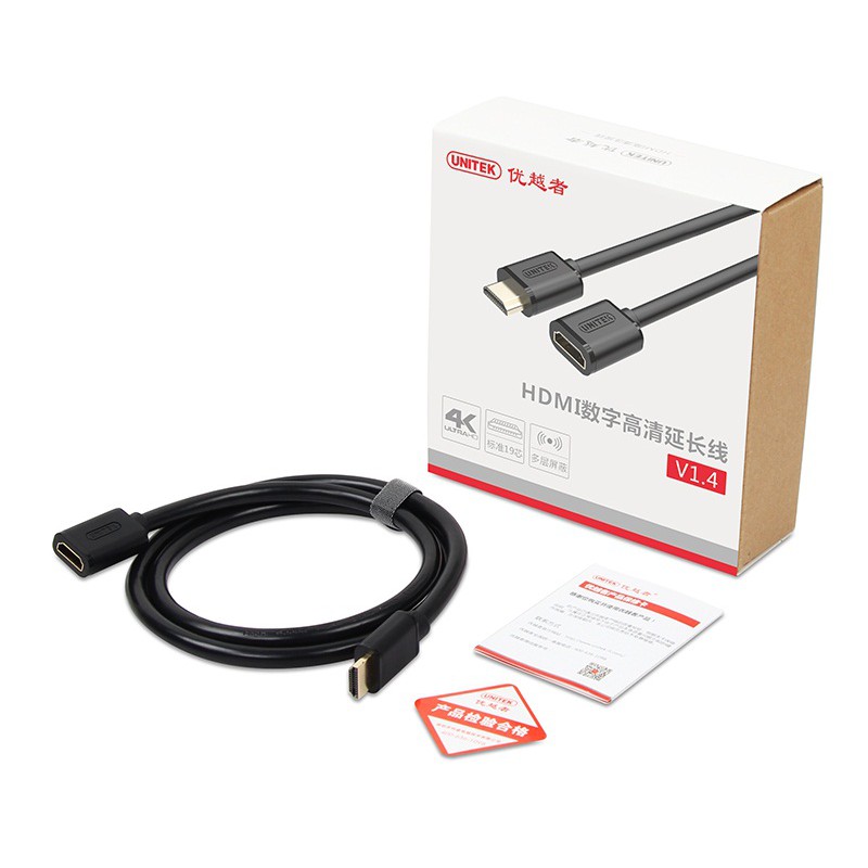Cáp HDMI Nối Dài 1m Unitek Y-C164K Chính Hãng
