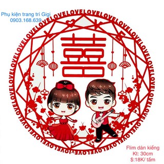 Miếng ịn lên kiếng hình tròn - trang trí đám cưới