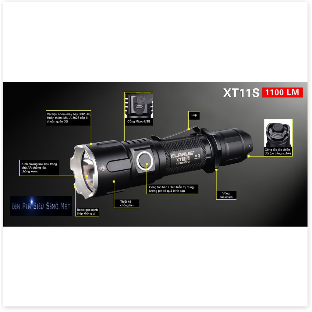 ĐÈN PIN MINI FLASHLIGHT USB CREE Q5 có cổng sạc USB