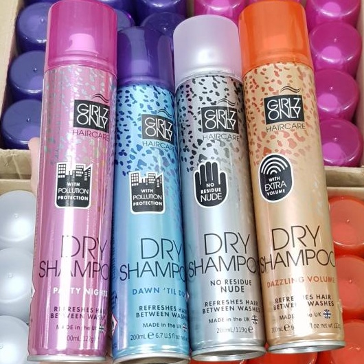 Dầu Gội Khô Girlz Only Party Nights / Dawn 'Til Dusk / Dazzling Volume / No Residue Nude 200ml - Bovie Cosmetics