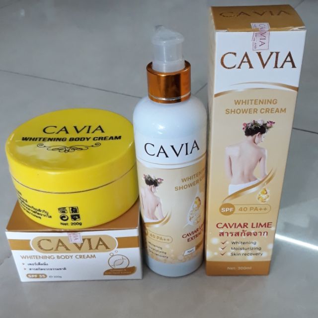 Combo tắm trắng, dưỡng body cao cấp CAVIA