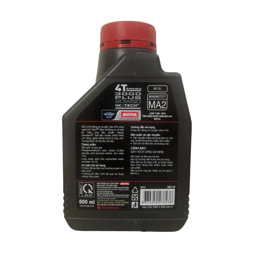 Nhớt xe số cao cấp Motul 3000 Plus 4T 20w50
