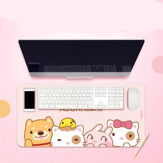 Miếng Lót Chuột Và Bàn Phím Màu Hồng Dễ Thương