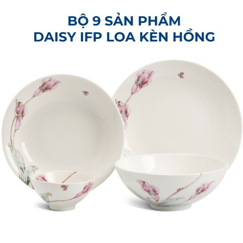 Dĩa tròn ảo 26cm Hoa Loa Kèn - gốm sứ Minh Long
