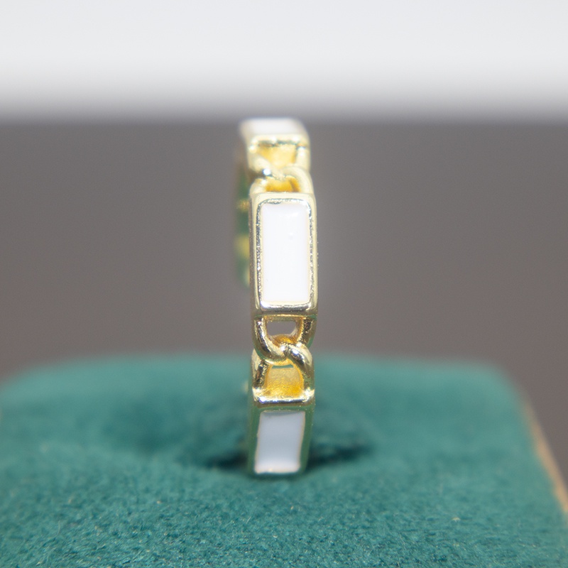 Nhẫn hở đính đá zircon sang trọng có thể điều chỉnh kích thước dành cho nữ