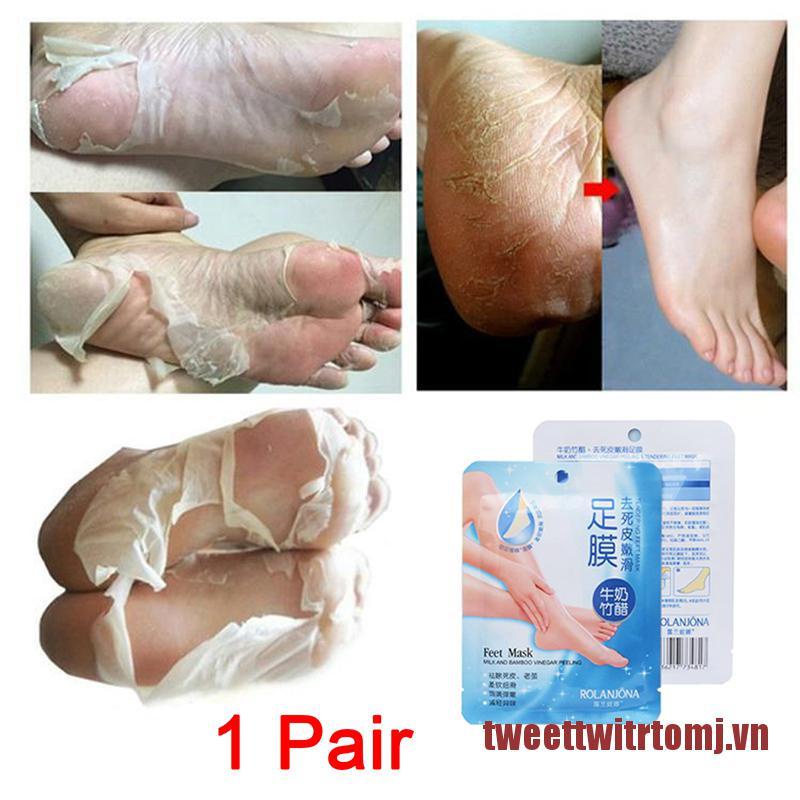 TOMJ 1 Pair Exfoliating Foot Masks Peeling Mask Remove Feet Dead Skin Calluses