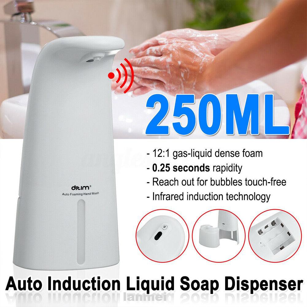 250ml Touchless Modern Household Office ABS Battery Operated Wall Mounted IR Sensor Hands Free Automatic Soap Dispenser