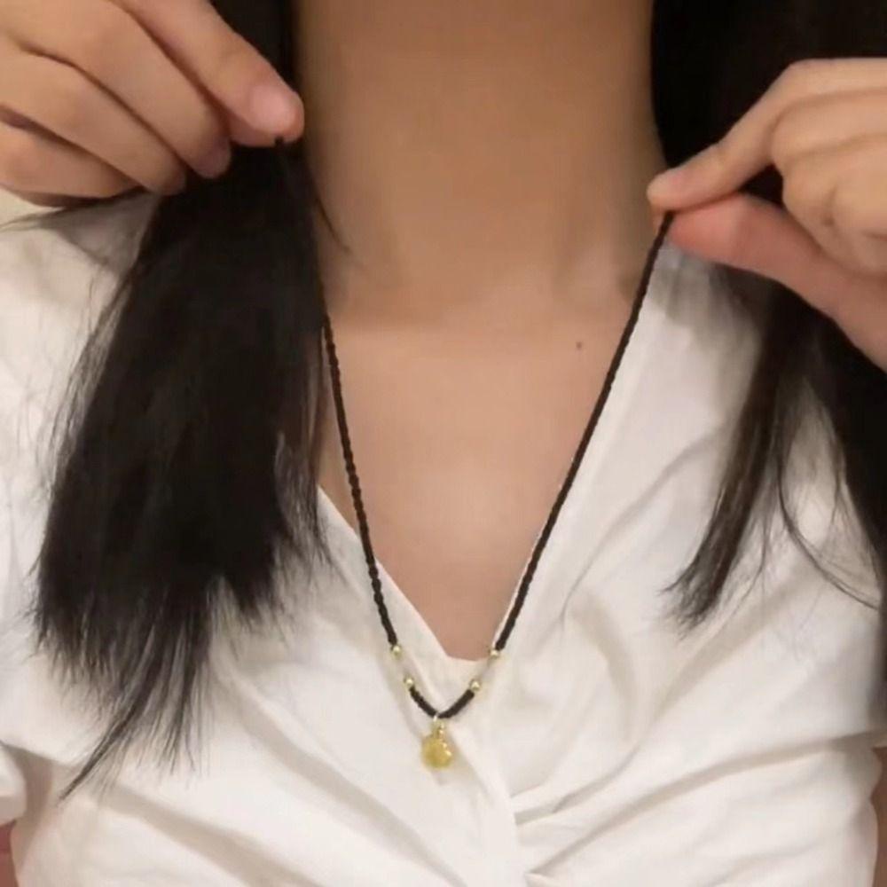 Vòng cổ Hạt Mặt Ổ Khóa An Toàn May Mắn Thời Trang Cho Nữ