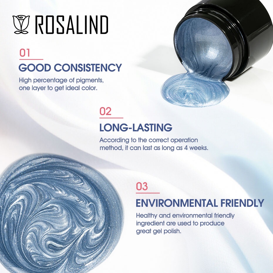 Gel ROSALIND tạo hiệu ứng mắt mèo/ hoa văn vỏ sò 5ml