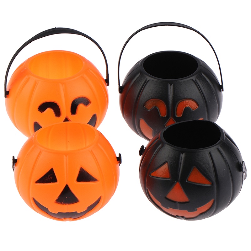 Xô Nhựa Hình Bí Ngô Trang Trí Halloween
