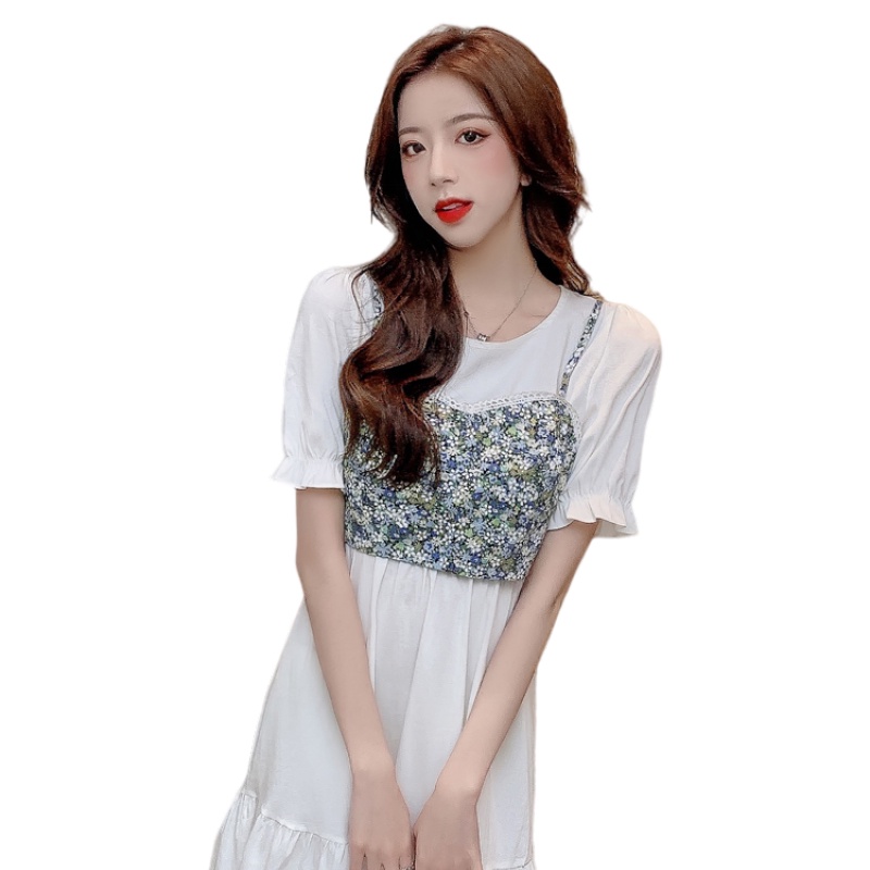 Đầm hai dây Perty đính nơ phong cách Pháp thời trang cao cấp cho nữ