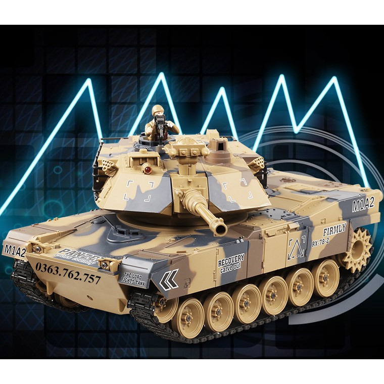 Đồ chơi xe tăng cao cấp, phun khói - bắn đạn