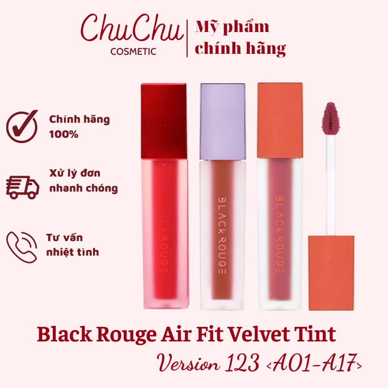 Son kem Black Rouge Airfit Velvet Tint Ver 1 Ver 2 Ver 3
