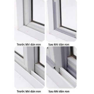 Nẹp ron chặn khe cửa đa năng chống bụi bẩn tiếng ồn côn trùng có sẵn keo dán dài 3M