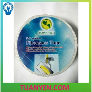 Băng keo lưới Earth Tape bảng 5P x 20 mét - 45 mét - 90 mét Sợi thủy tinh dán trần thạch cao - Tuấn Yến