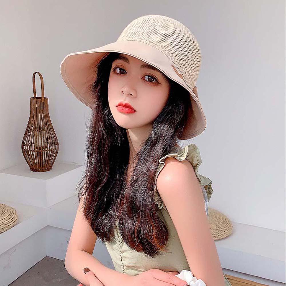 DARNELL Nón Bucket Chất Cotton Phối Nơ Phong Cách Hàn Quốc