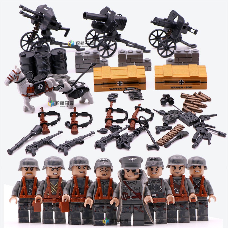 Đồ chơi trẻ em Lego Quân Đội Đức Blitzkrieg SWAT Minifigures Cho Trẻ Mẫu Giáo 4 +