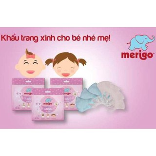 Combo 20 gói khẩu trang y tế trẻ em Merigo Việt Nam - 1 tuổi-4 tuổi - Bông Bạch Tuyết