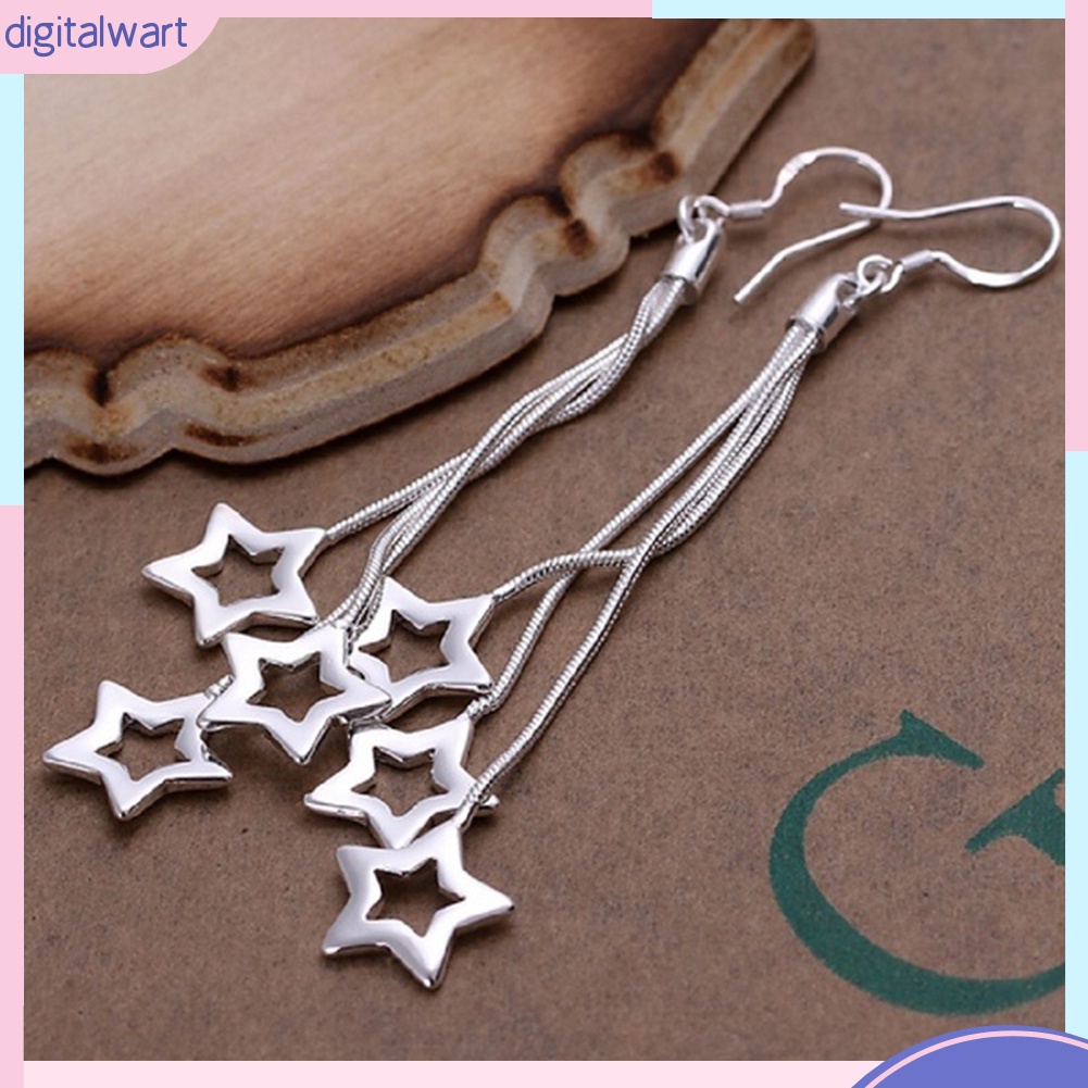 Đôi Bông Tai Dáng Rơi Họa Tiết Ngôi Sao Thời Trang Cho Nữ