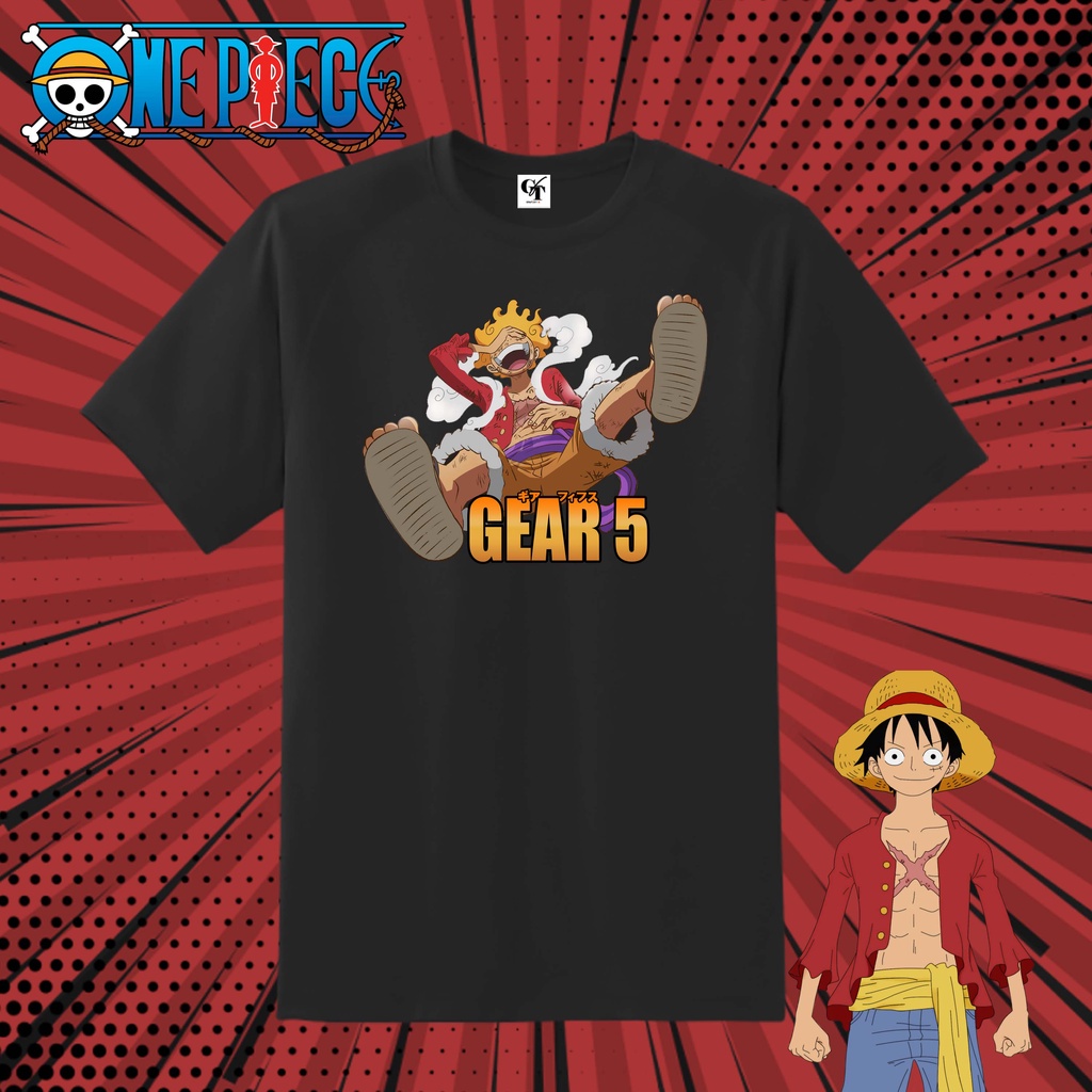 [ Sale] Áo phông One Piece - Luffy Gear 5 2 màu đen trắng  ngắn tay cực ngầu giá rẻ siêu HOT