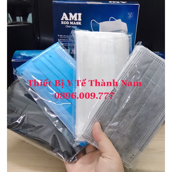 ⚡Hộp 50 cái Khẩu trang y tế 4 lớp chuẩn hiệu AMI🍀