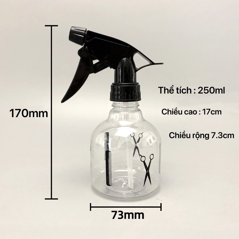 Bình xịt cắt tóc salon
