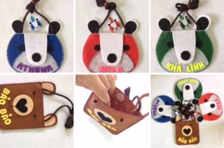 Túi handmade kèm tên cho bé