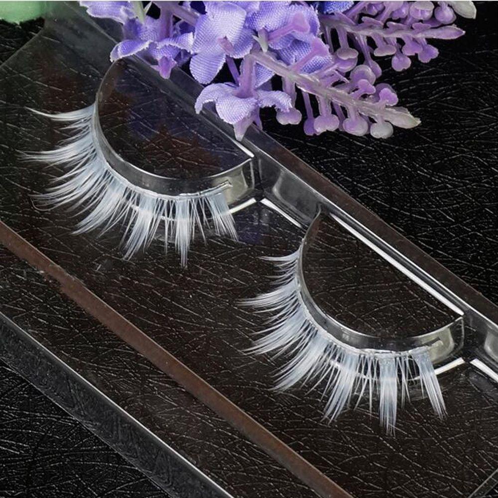 Cặp Lông Mi Giả Màu Trắng Dày Dặn Tạo Hiệu Ứng Trang Điểm Mắt Tr
