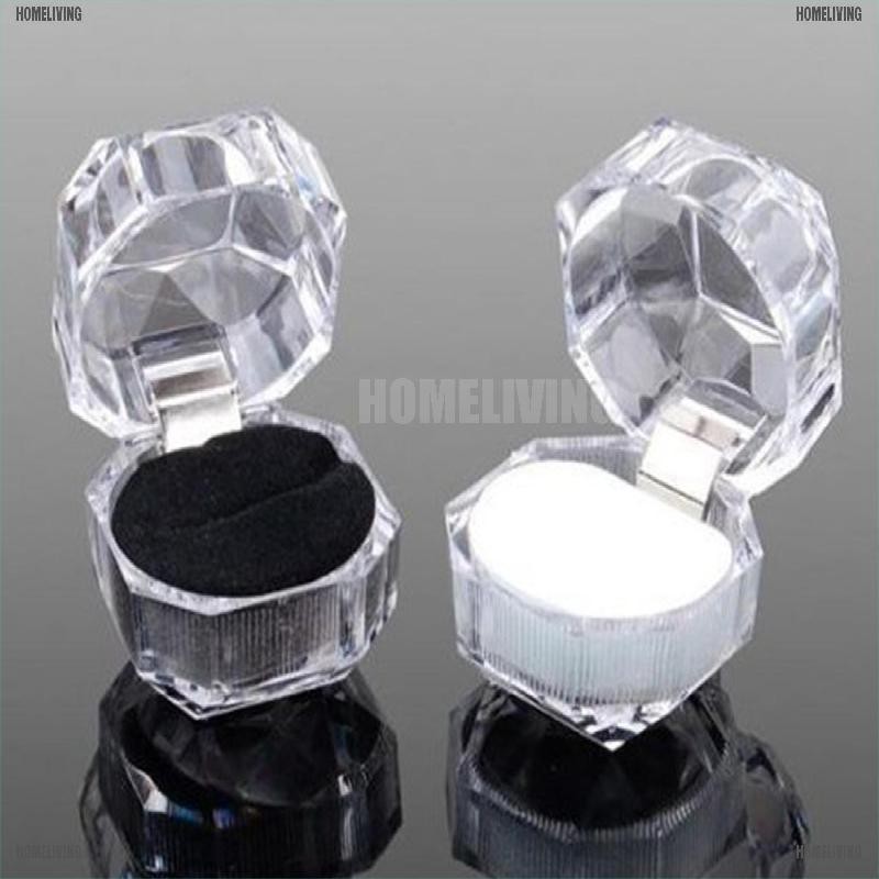 1 Hộp Acrylic Trong Suốt Trưng Bày Nhẫn