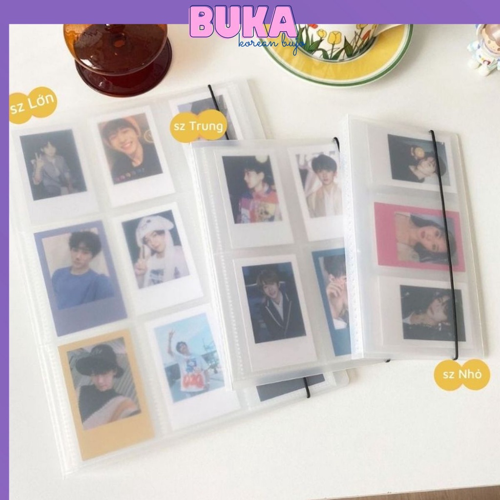 Collect book nẹp chun Buka album ảnh 3 inch đựng ảnh idol Kpop thẻ anime nhiều kích cỡ SML