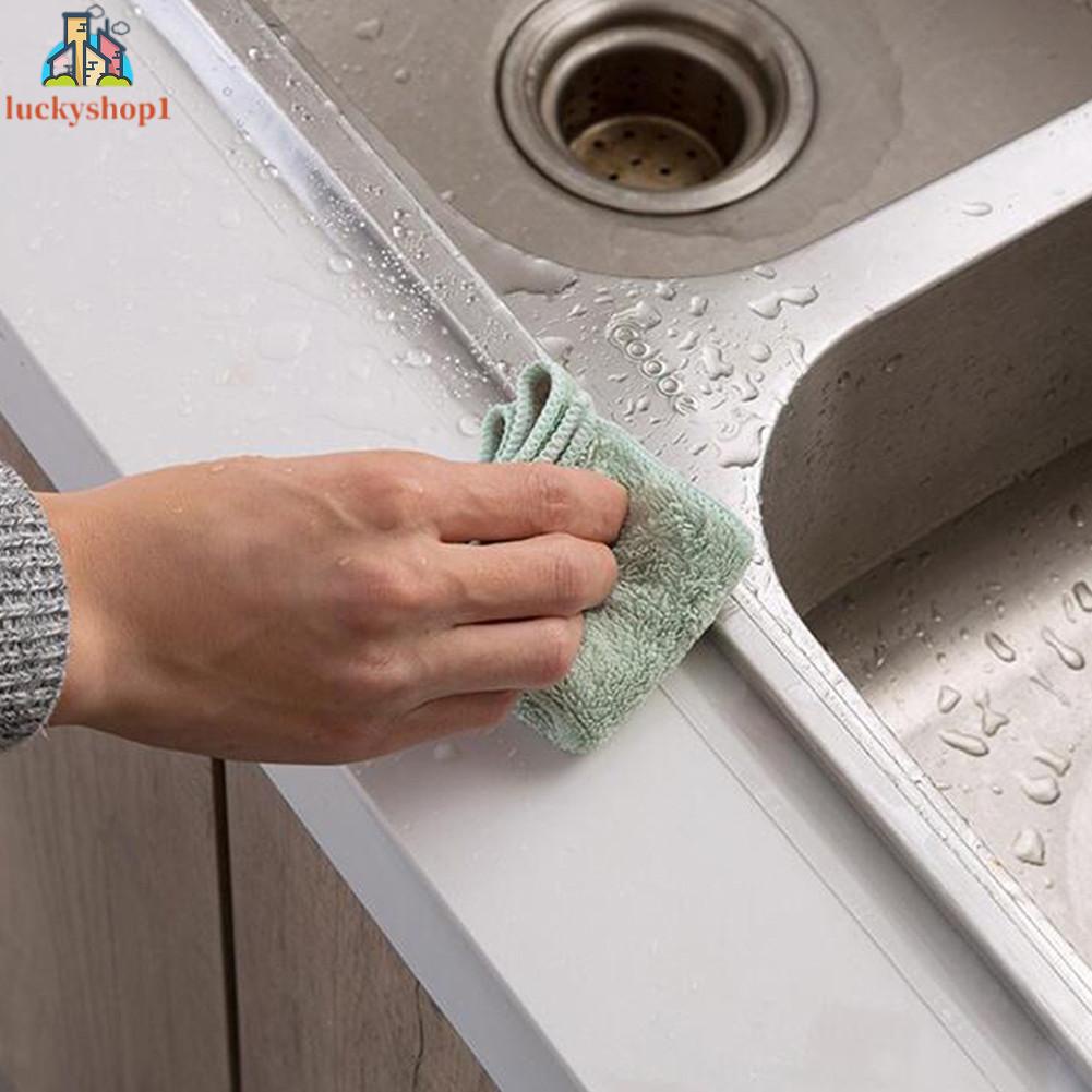 ❤❤❤(Hot products for family life)1pc Transparent Bath Wall Kitchen White Tape Self-Adhesive useful durable Sealing strip