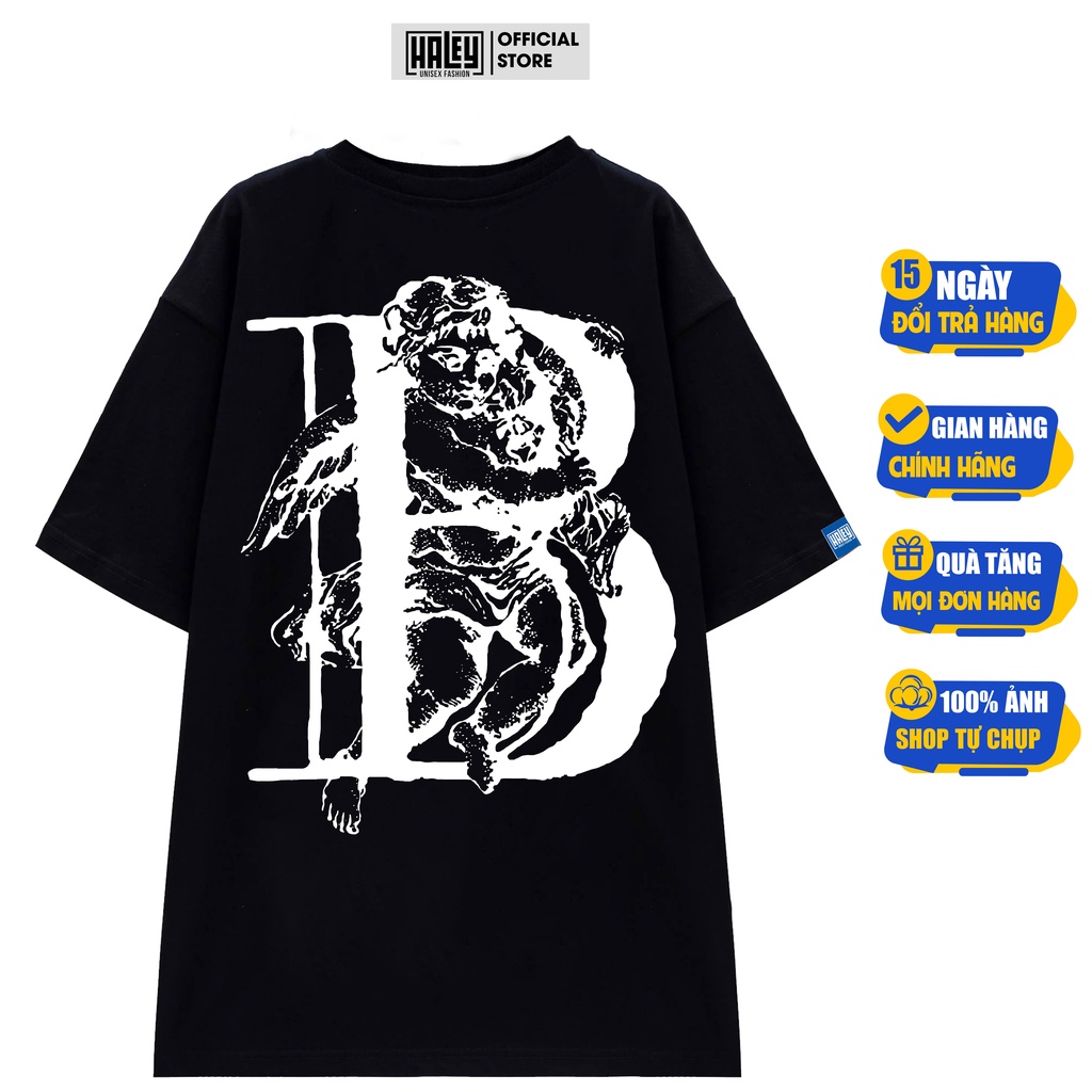 Áo Thun Nam Nữ TN509 Form Rộng Tay Lỡ Local brand HALEY Freesize Street wear Phong Cách Chất Cotton