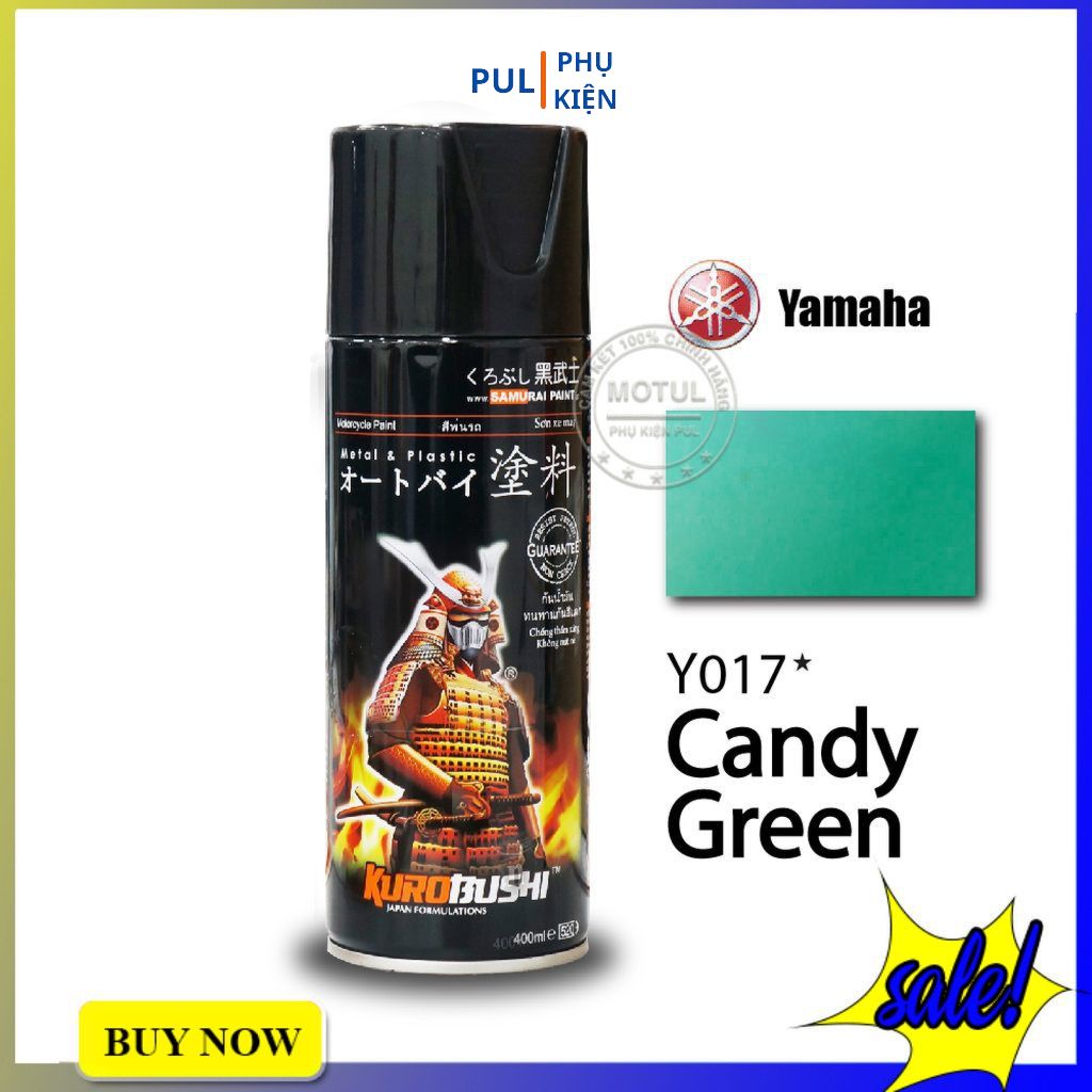 Sơn samurai màu xanh kẹo Y017 làm mới đẹp xe bám tốt chống gỉ sét hàng chính hãng