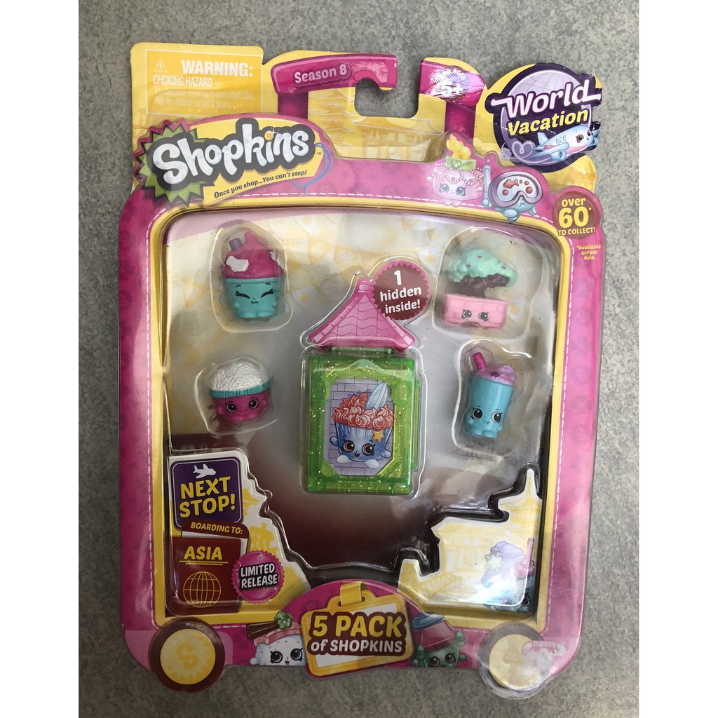 Bộ Đồ Chơi Chu Du Thế Giới Shopkins Season 8 World Vacation Asia 5 Pack - Châu Á (Mỹ)