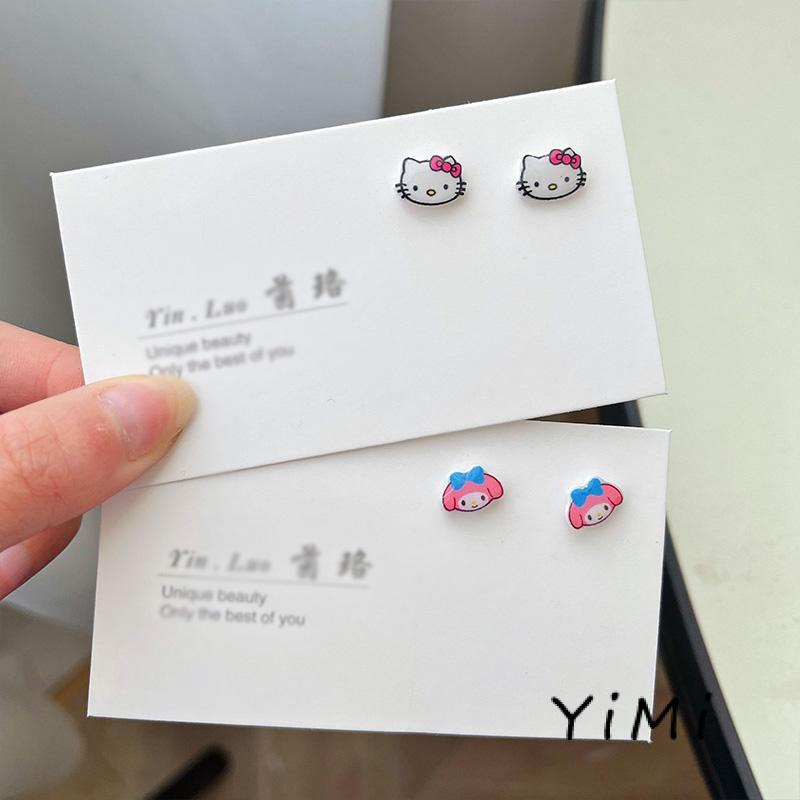 Vòng cổ/ Khuyên Tai Mặt Hình Kuromi Hoạt Hình Dễ Thương