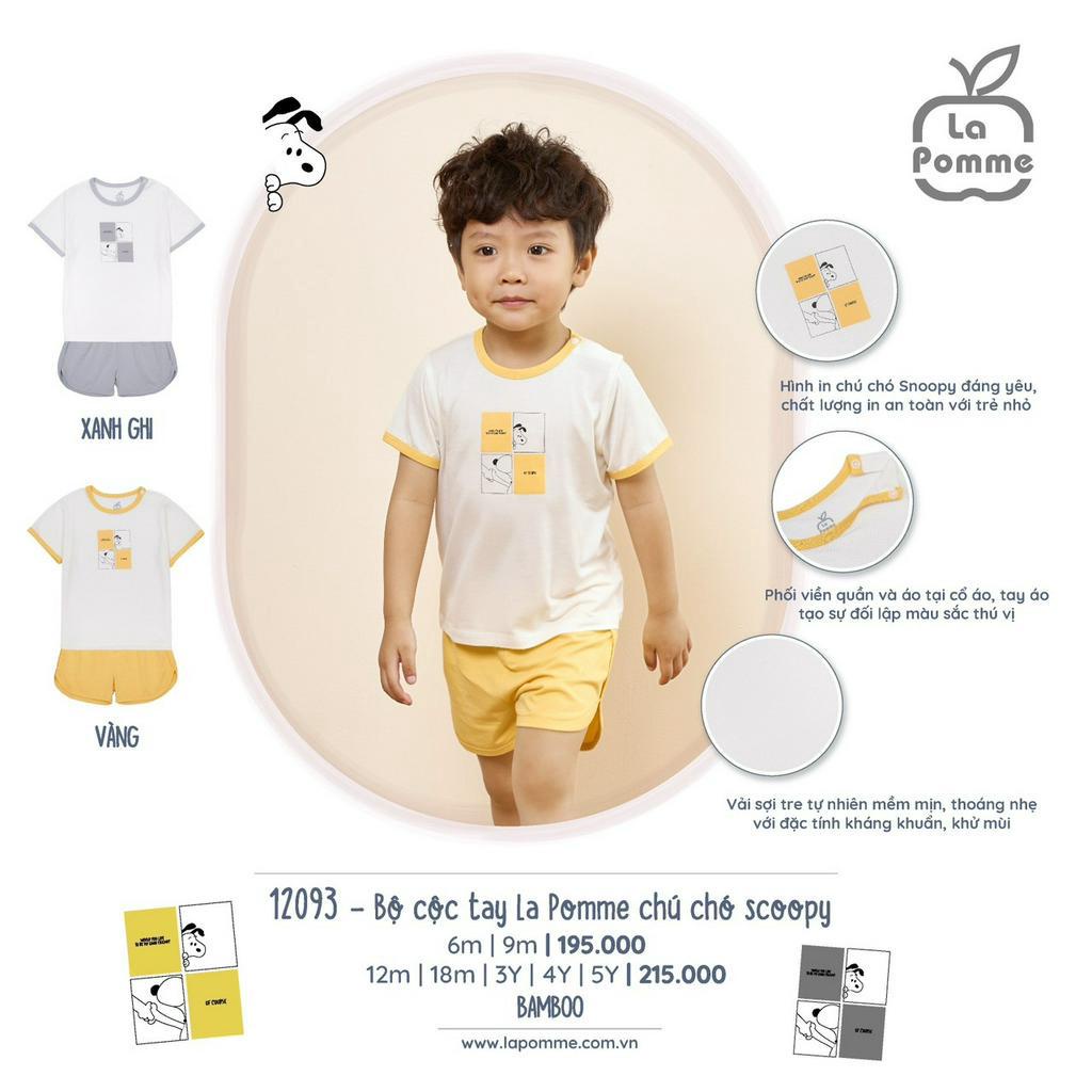 La pomme LP12093 Bộ cộc tay La Pomme chú chó Scoopy SS2023