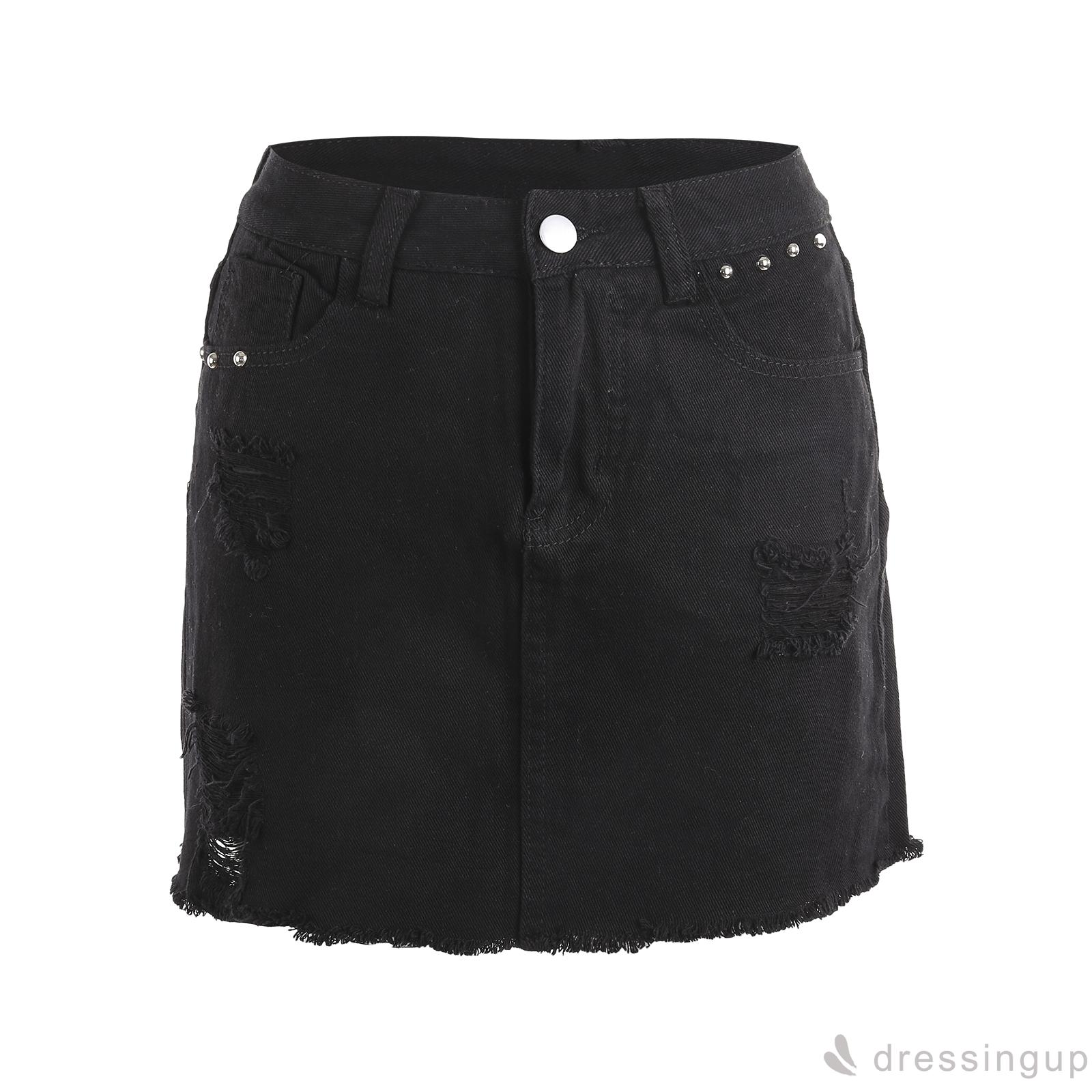 chân váy jean Chữ A Với Thiết Kế Lưng Cao Xinh Xắn Theo Phong Cách Hàn Quốc | BigBuy360 - bigbuy360.vn