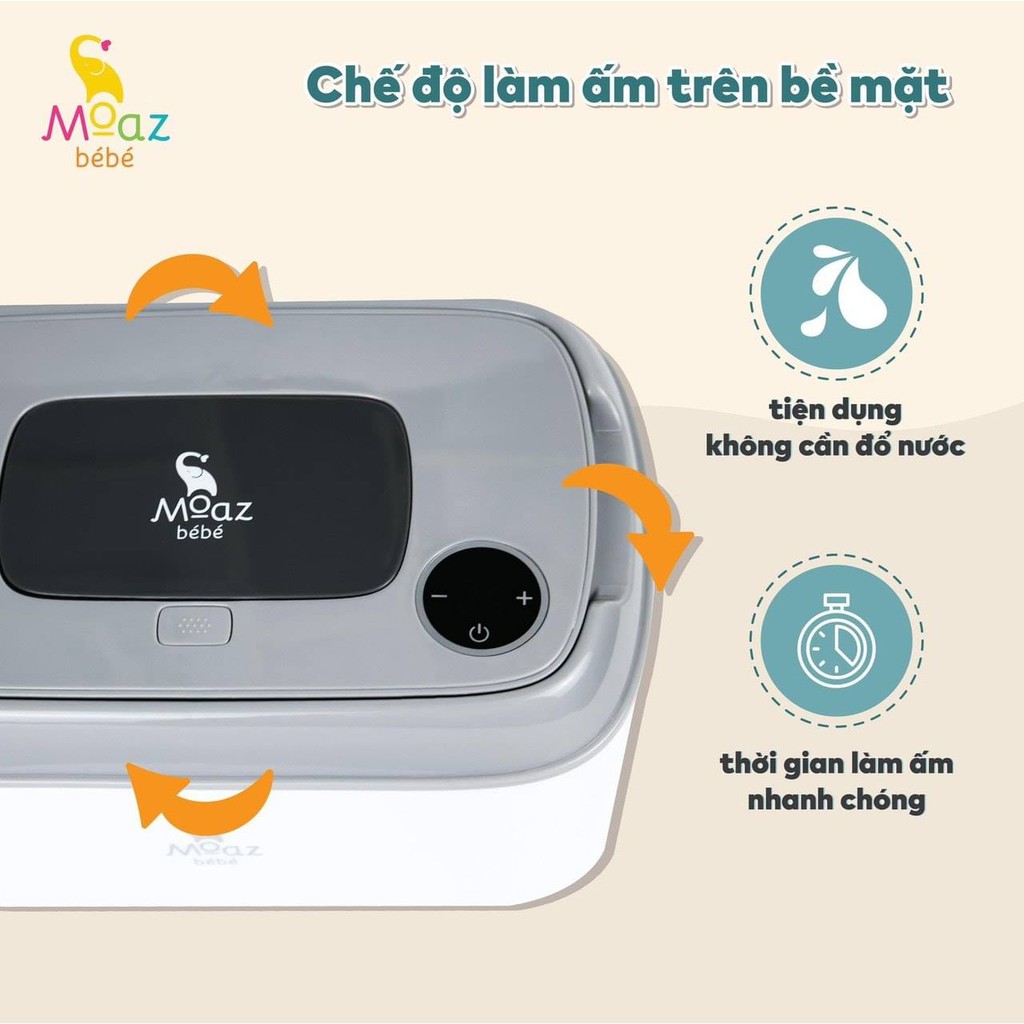 Máy làm ấm khăn ướt Moaz bebe MB008, MB059