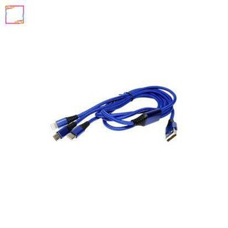 Cáp 3 in 1 lightning, type-c, micro usb dây dù siêu bền genshai kl-301 - hàng chính hãng.
