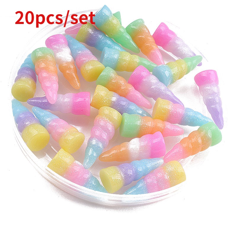 Set 20 Sừng Kỳ Lân Nhiều Màu Dùng Để Trang Trí Điện Thoại Di Động