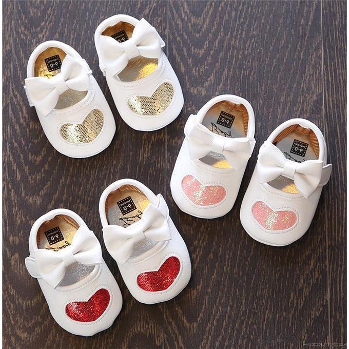 Giày đế mềm có quai thắt nơ xinh xắn cho bé gái