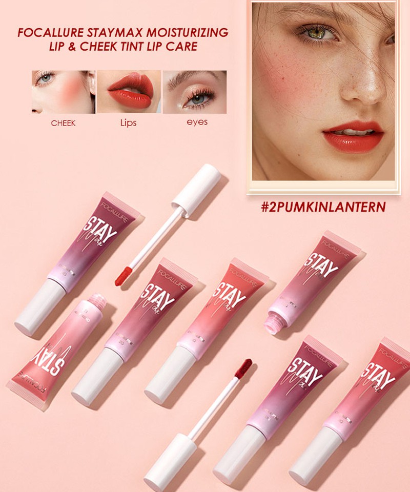 【BooBoom】 Focallure STAYMAX Long Lasting MOISTURIZING Non-stick Lip &amp; Cheek Tint Lip Care