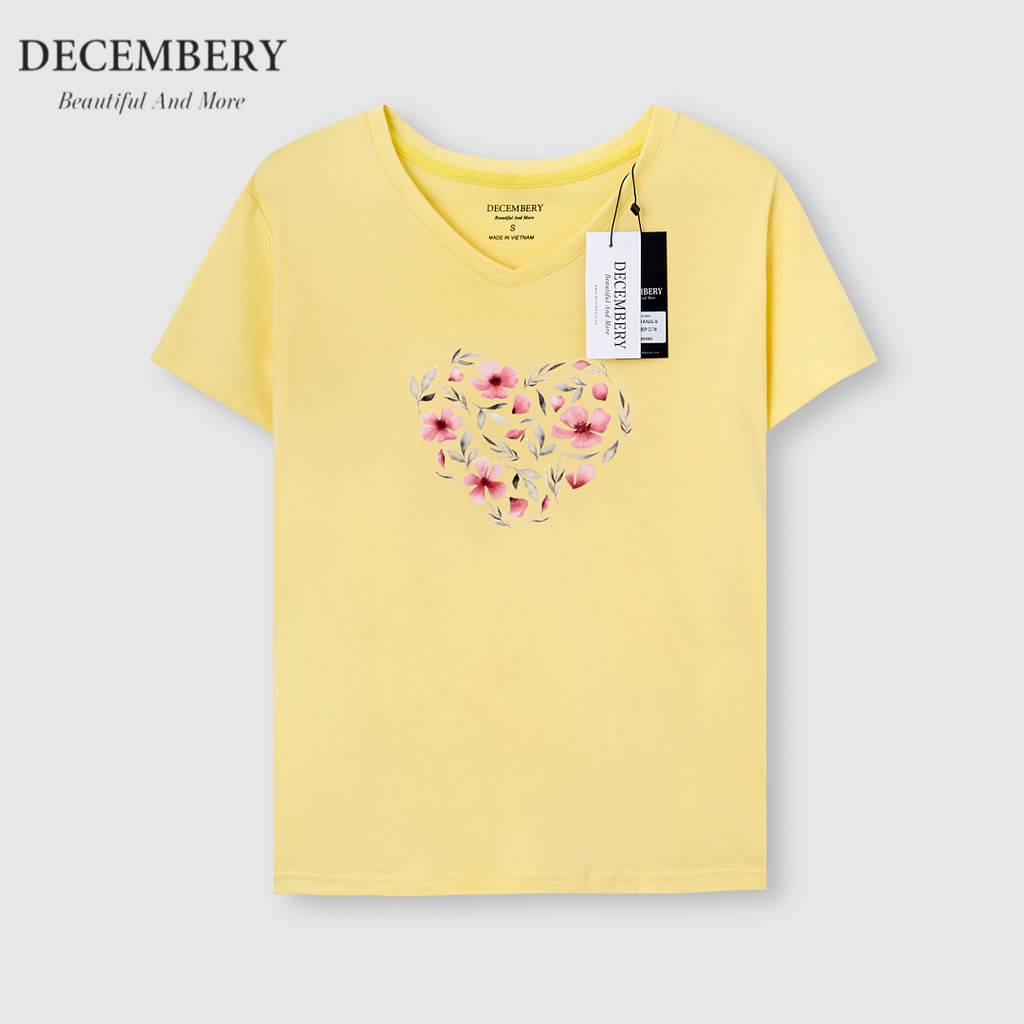 Áo Decembery Thun Cotton Cổ Tim