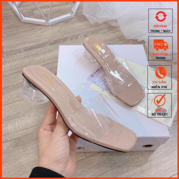 FREESHIP- Guốc dép nữ quai mika gót trong Mã M79