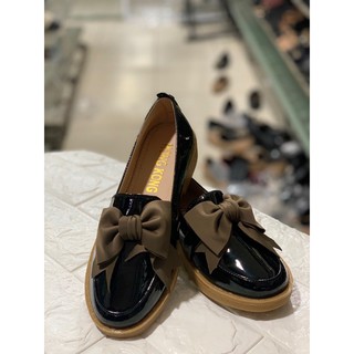 giày lười nữ da bóng sẵn 2 màu y ảnh