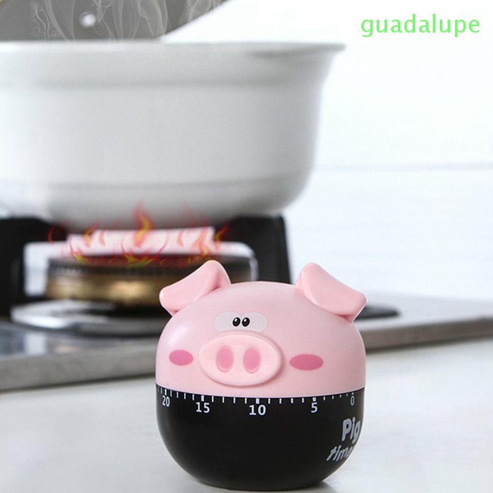 Đồng Hồ Báo Thức GUADALUPE Bền Bỉ Hình Heo Hoạt Hình Sáng Tạo Dễ Thương Đa Ứng Dụng Cho Nhà Bếp