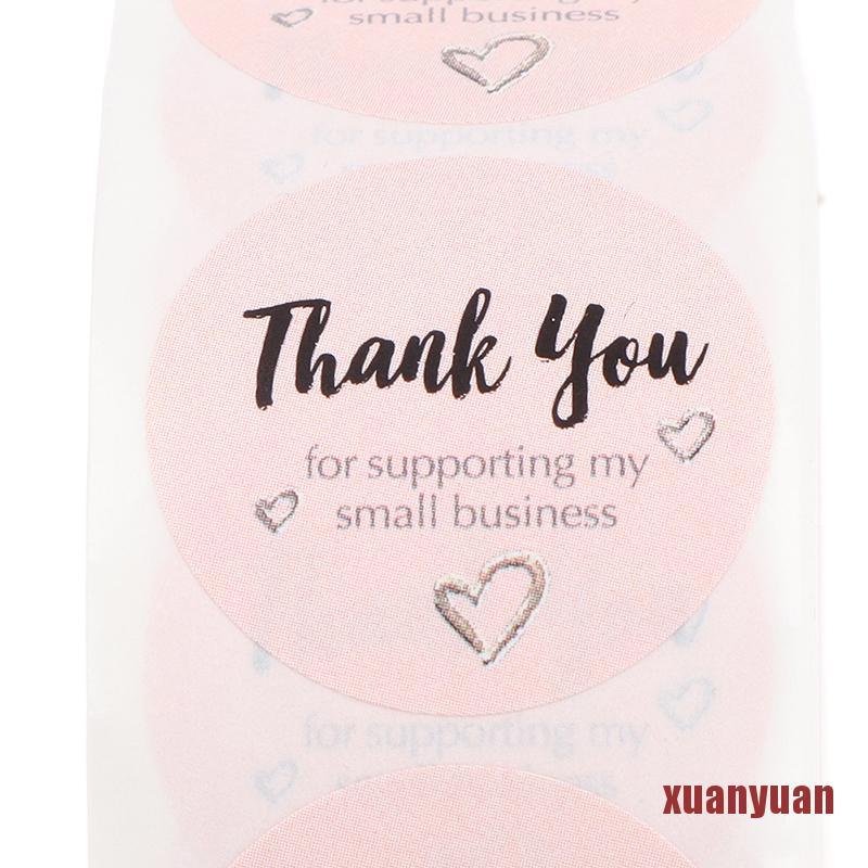 Nhãn Dán Tròn In Chữ Thank You For Supporting My Small Made