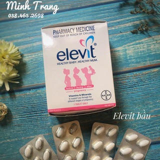 [Cam kết chuẩn Auth] Elevit bầu Úc - Vitamin Tổng Hợp cho bà Bầu 100 viên mẫu mới date mới, giúp mẹ bầu khỏe, con khỏe